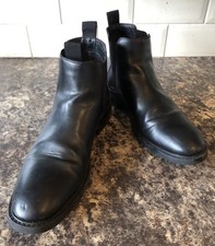 Mens Stylish Black Chelsea Boot, Elasticated Gussets EUR43