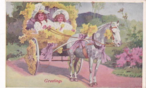 Antique horse drawn - horse-drawn, carriage