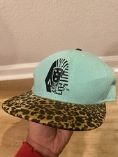 Vintage OG Last Kings Strapback Hat Ice Blue Cheetah Print Tyga Brand