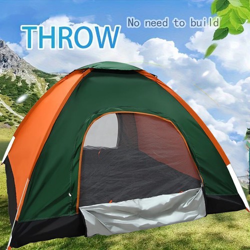 Man pop tent with - with, carry