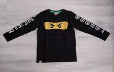 LEGO NINJAGO Kids Boys Children Short Sleeve Black T-Shirt Top Cotton 6/10 Years