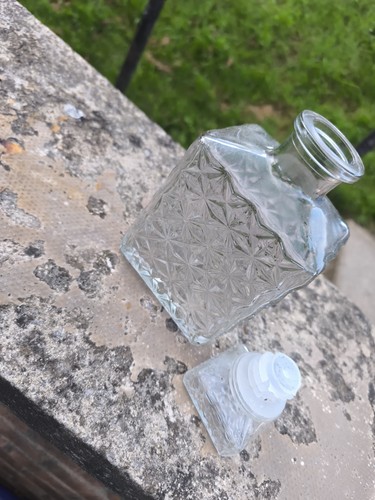 Cut glass crystal decanter - cut,