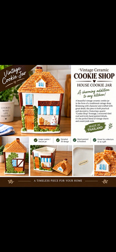 Vintage retro ceramic - ceramic, house