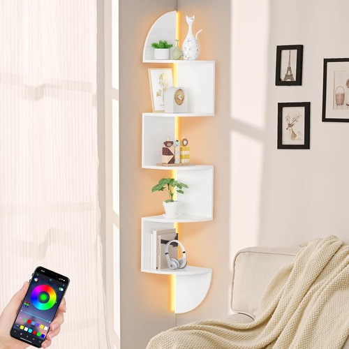 Floating wall shelves with led - floating,