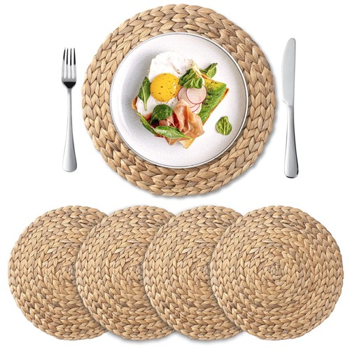 Round woven placemats - round, set