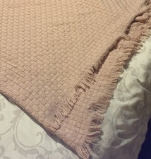 IKEA HORNMAL Knitted Throw Polyester Light Pink  130x170cm 51x67”