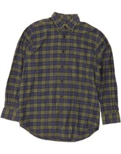 ORVIS Mens Flannel Shirt Medium Green Check Cotton DL46