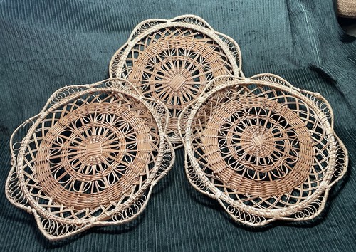 Three wicker round rattan - three,