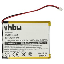 Battery for Cowon iAudio D2 4GB D2 8GB D2 2GB D2 16GB 1800mAh