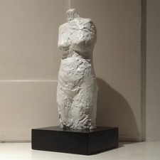 MODERN PLASTER TORSO SCULPTURE mounted vgc