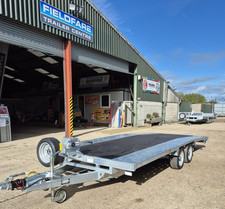 Bateson 355B 5m x 2.1m 3500kg Twin Axle Beaver Tail Car Trailer, Winch & Ramps