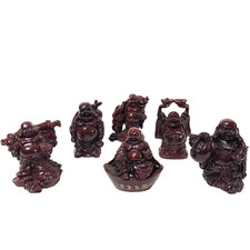 6 miniature Resin mahogany