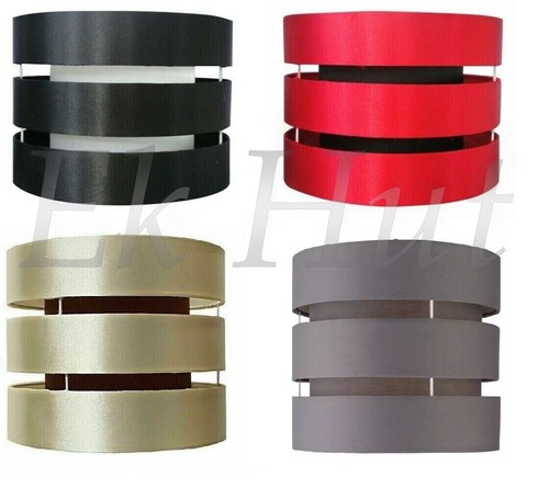 Tier twin drum lampshade - lampshade, 12"
