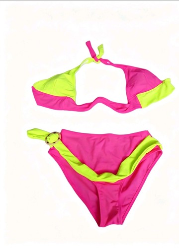 Neon pink and - green, bikini
