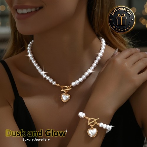 Faux pearl jewellery gift set - faux,