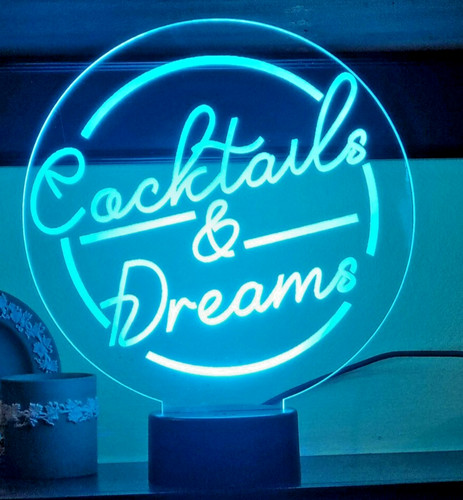 Cocktails and dreams neon - cocktails,