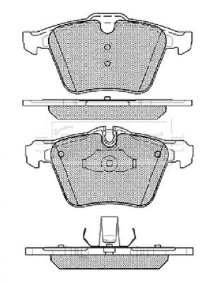 Borg beck bbp2444 brake pad - borg,