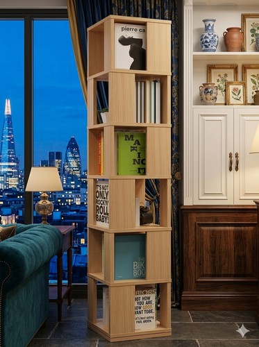 Tier rotating bookshelf 360 - rotating,