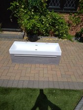 Extra Large Couples Sink With Vanity Unit.