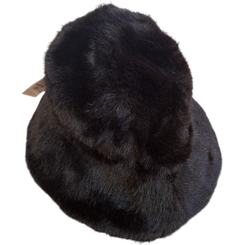 Faux fur cloche hat - faux,