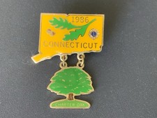 Vintage Lions Clubs International Connecticut 1986.Enamel Badge. V17 139