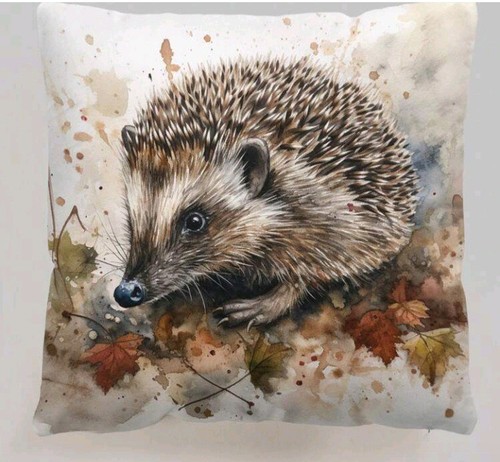 Beautiful hedgehog cushion - hedgehog,