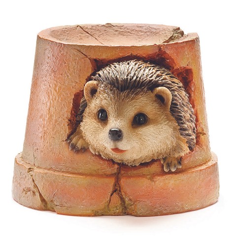 Hedgehog ornament terracotta - hedgehog,