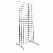 Grid Panel Display - 2 Way Floor Standing with Legs Shop Fittings 4-6FT (E3J5+)