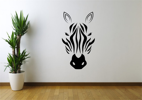 Zebra head animal vinyl wall - head,