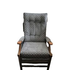 Vintage CINTIQUE Retro Armchair Fireside Chair Mid Century Modern Wood Frame