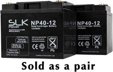 2 x 12v 40AH AGM/GEL MOBILITY