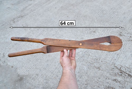 Vintage long handled wooden
