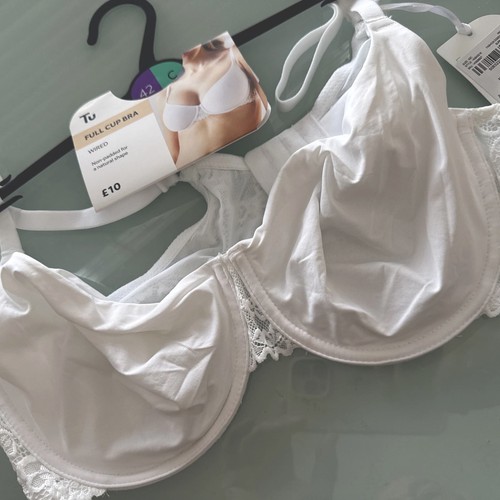 White full cup bra 42c - white,