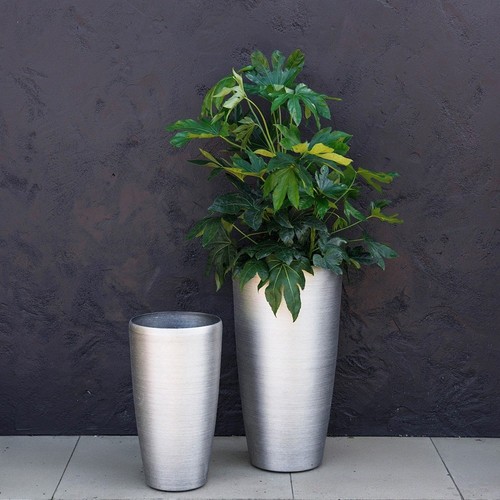 Primrose white cement - white, round