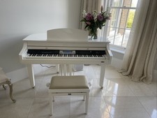 Classic Cantabile GP-500 White Grand Digital Piano – 88 Keys, Bench, Immaculate