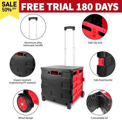 Folding boot cart shopping - folding,