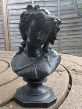 Bust Of Lady Possibly French Spelter Neo Classical Style 8 Inches