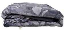 NEW Cozee Home Reversible Embossed Velvetsoft Duvet Set SINGLE in Charcoal Grey