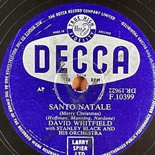 David Whitfield, Santo Natale/Adeste Fideles 78 RPM Single 10" Record