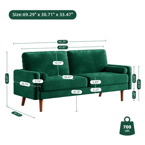 Seater velvet sofa corduroy - seater, sofa/corduroy