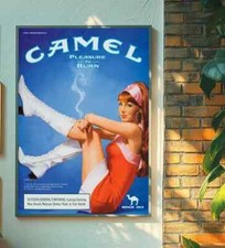 Camel Pleasure to Burn Female Cigarette Advertising Poster