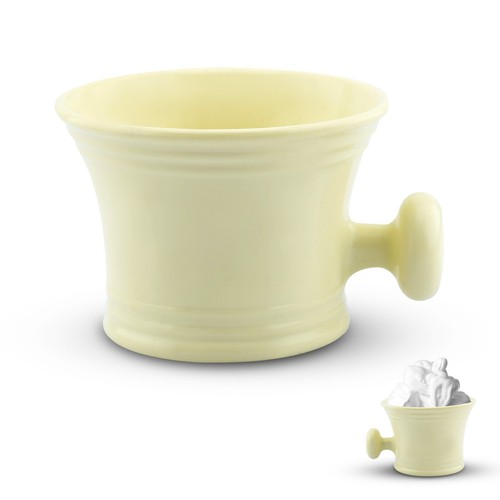 Stylish shaving mug broad - broad, rim