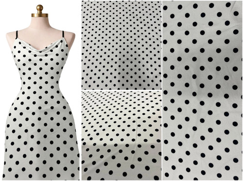 White black polka dot - white,