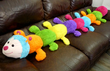 Huge 7ft 4" Large Long 225cm Multicolour Caterpillar Very Soft Plush Cuddly Toy