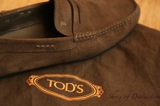 Tod's Tods Brown Suede Driving Shoes Loafers Mens UK 8.5 EU 42.5 US 9.5