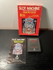 Atari 2600 Game Cartridge Slot Machine box - manual - Free Post