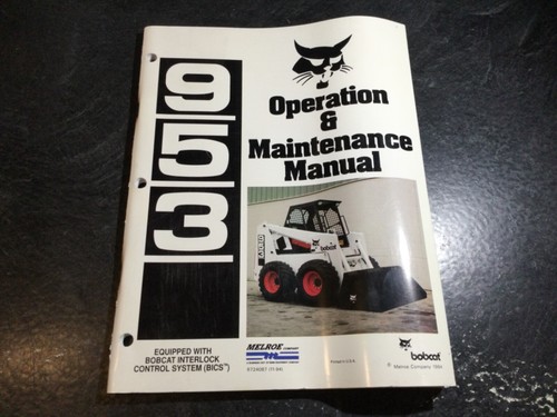 Bobcat 953 skid steer - steer, loader