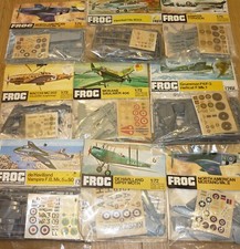 Frog 1/72 scale - large collection of aircraft - bagged plastic kits