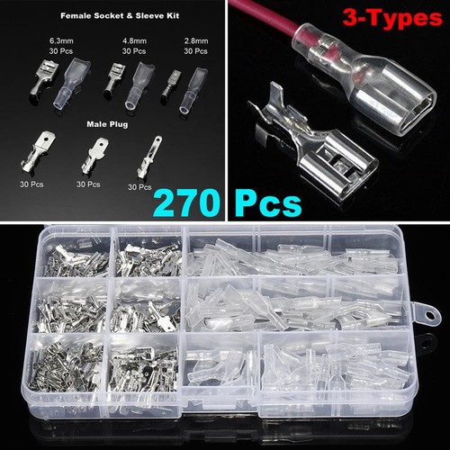 270pcs 6 3mm car male - 2.8/4.8/6.3mm,