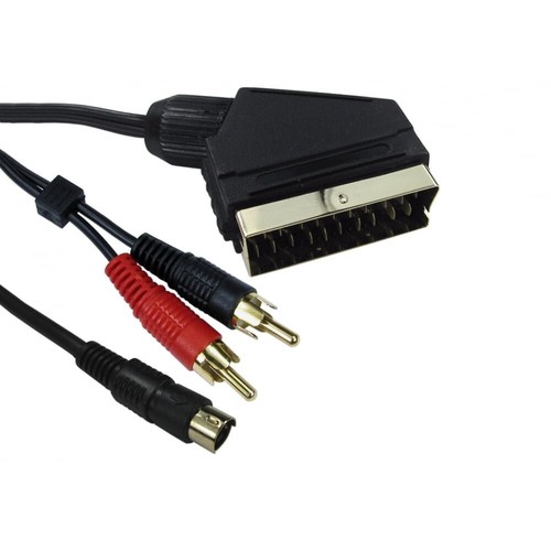 Meter black scart s - scart, s-vhs